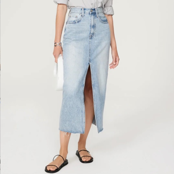 Pistola Light Blue Denim Skirt - Picture 1 of 11